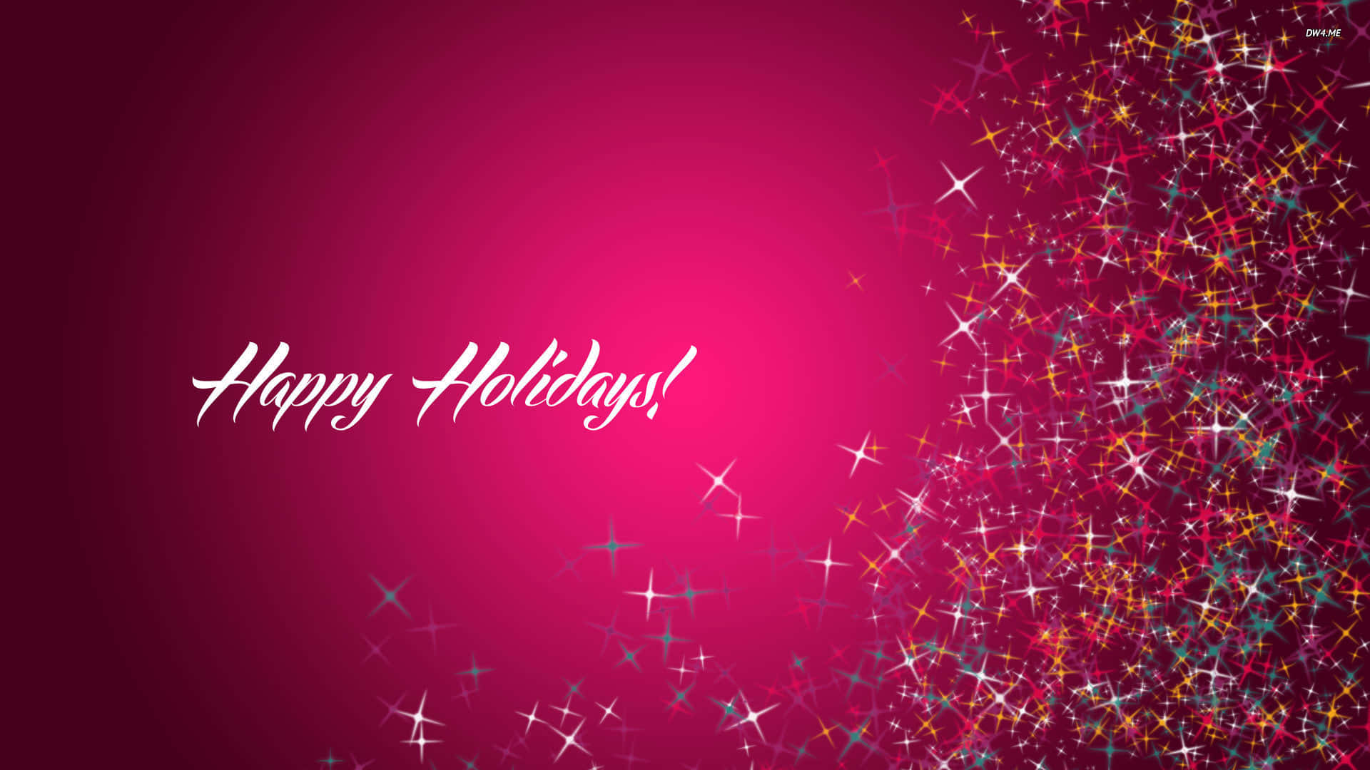 Happy Holidays Background With Stars And Glitter Wallpaper