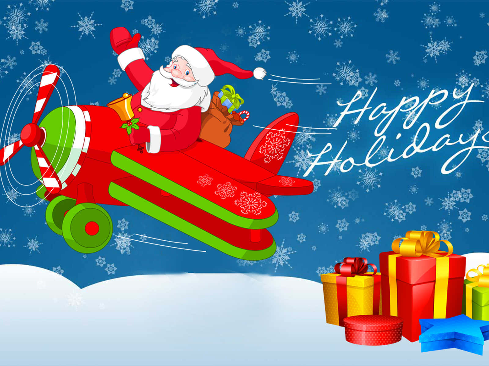 Spread Holiday Cheer with Happy Holidays Desktop Wallpaper Wallpaper