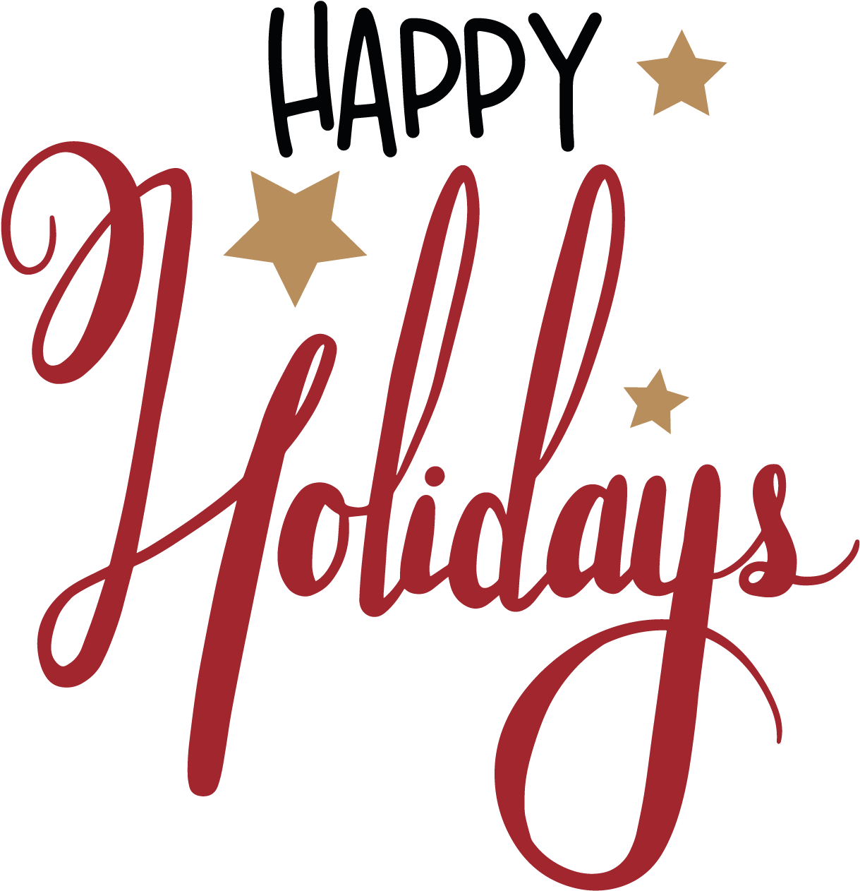 Happy Holidays Greeting Graphic PNG