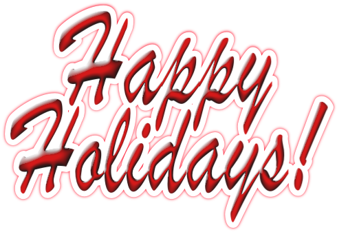 Happy Holidays Greeting Graphic PNG