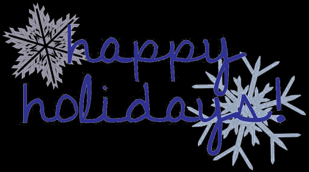 Happy Holidays Snowflake Greeting PNG