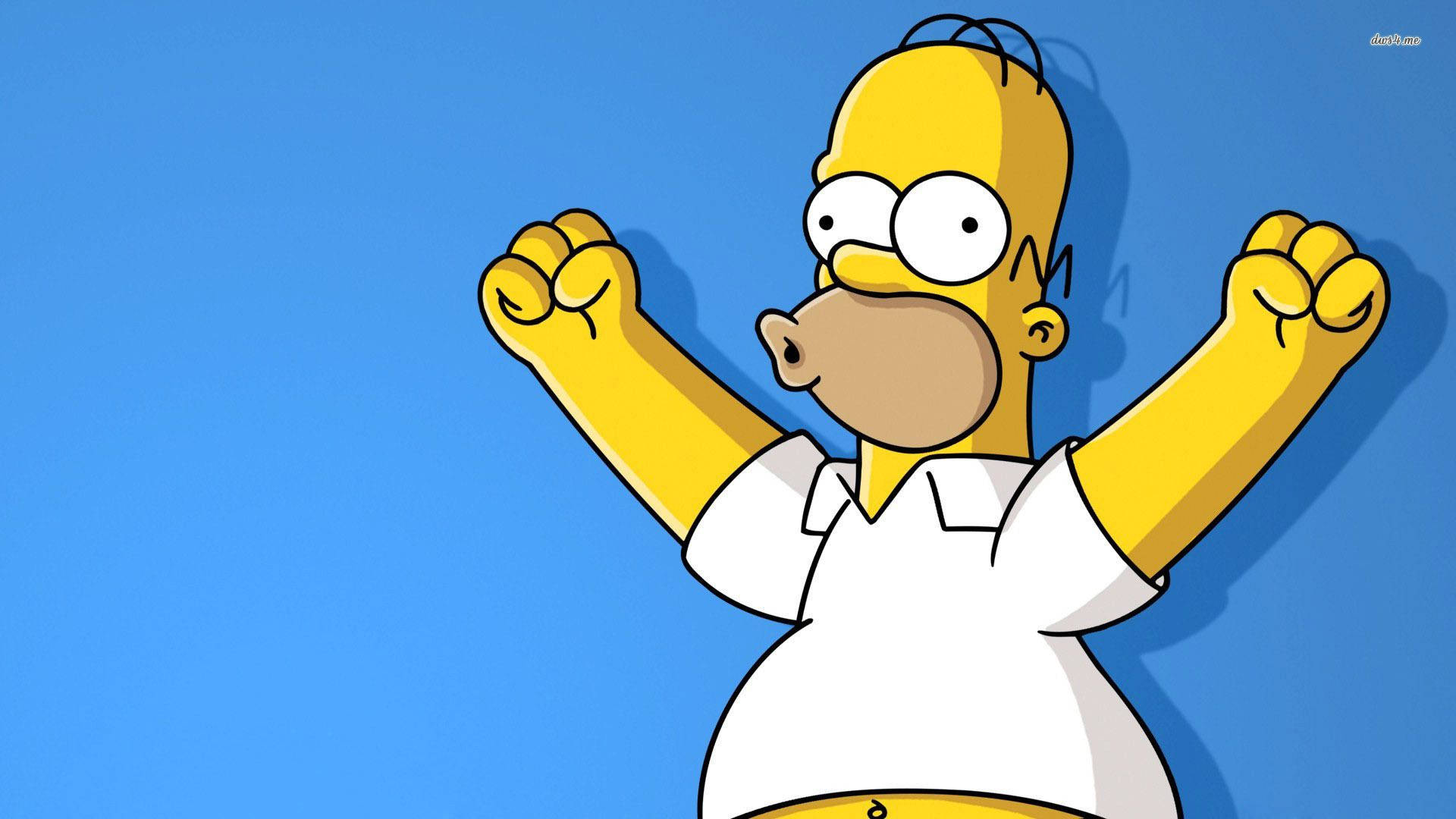 Happy Homer Simpson Woo-Hoo Wallpaper