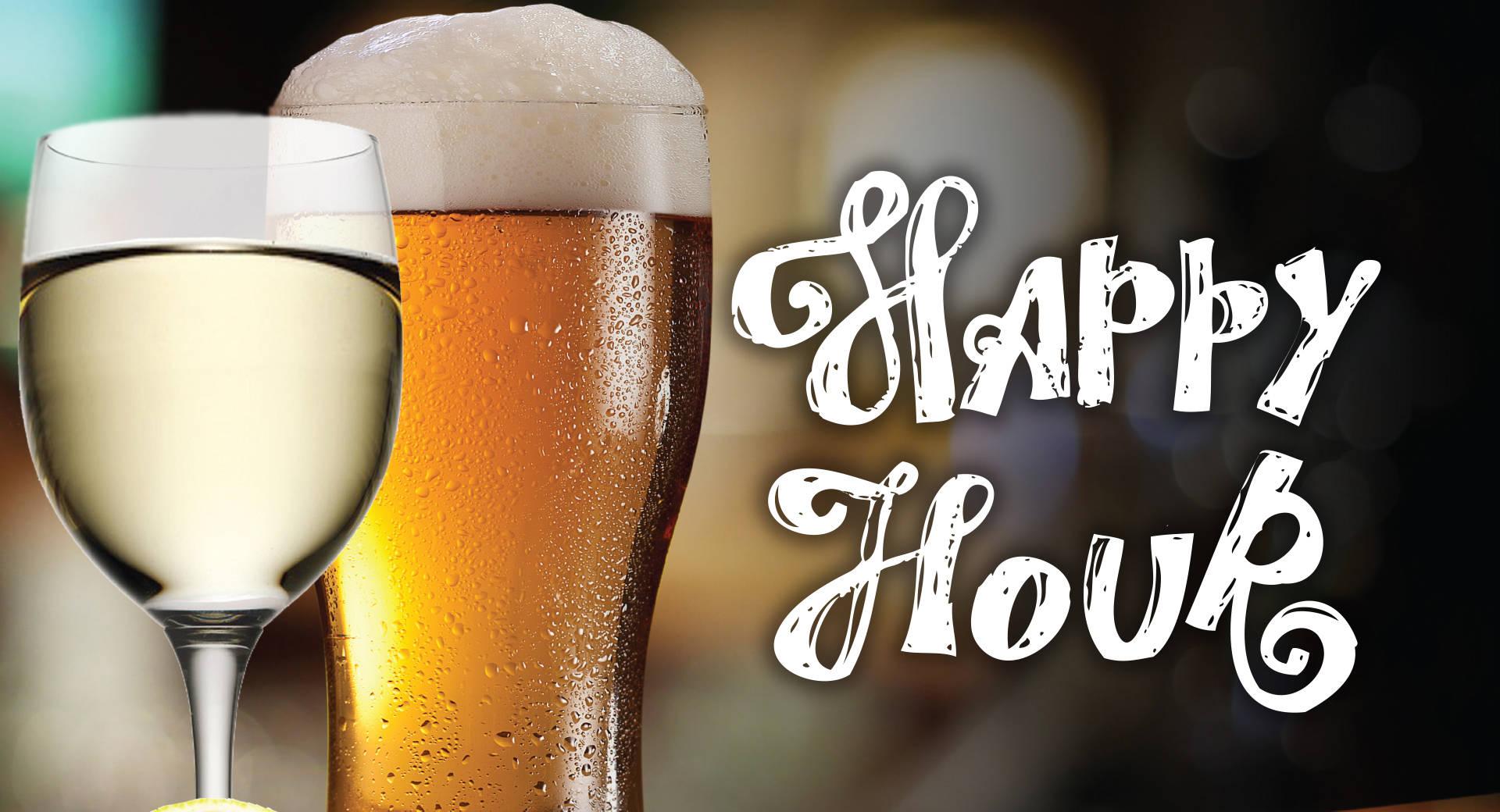 Tavern Wallpaper With Happy Hour