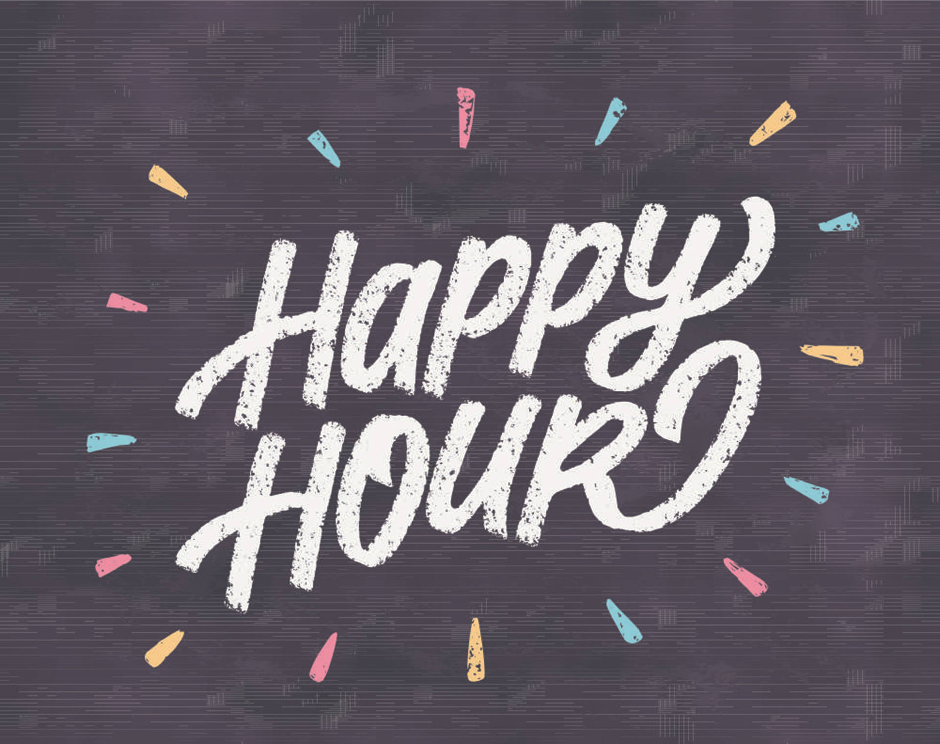 Happyhour Kreidetafel Design Wallpaper