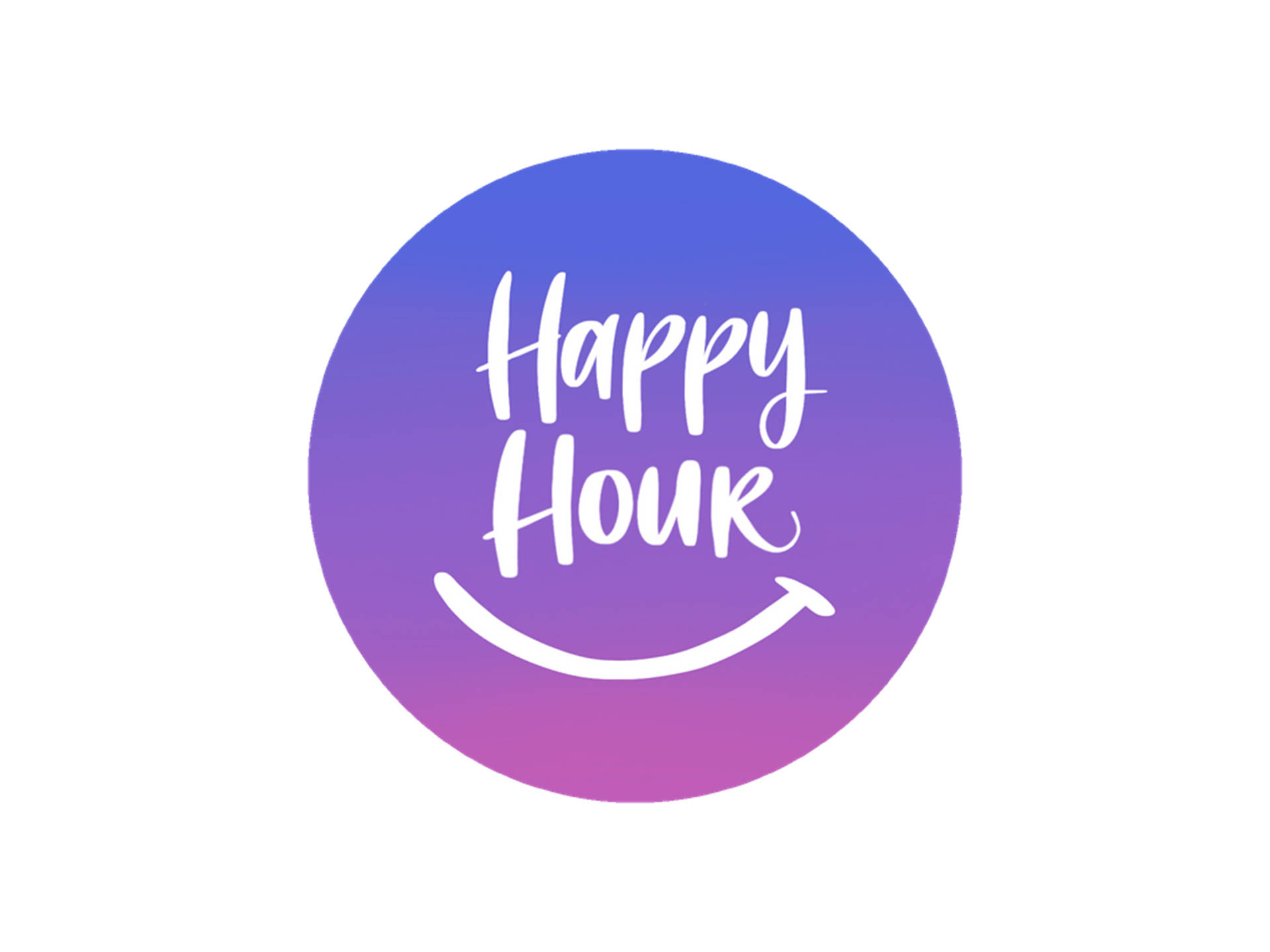 Icona Circolare Happy Hour Sfondo