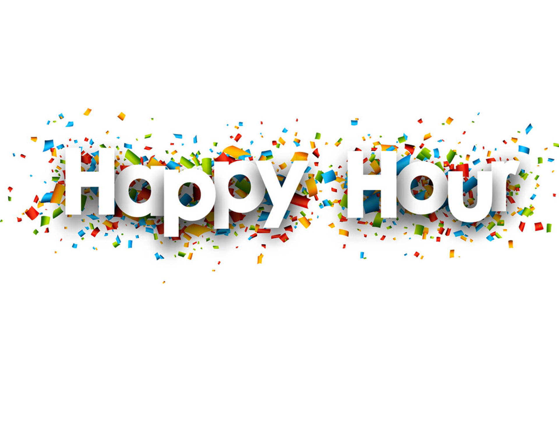 Happy Hour Confetti Design Wallpaper
