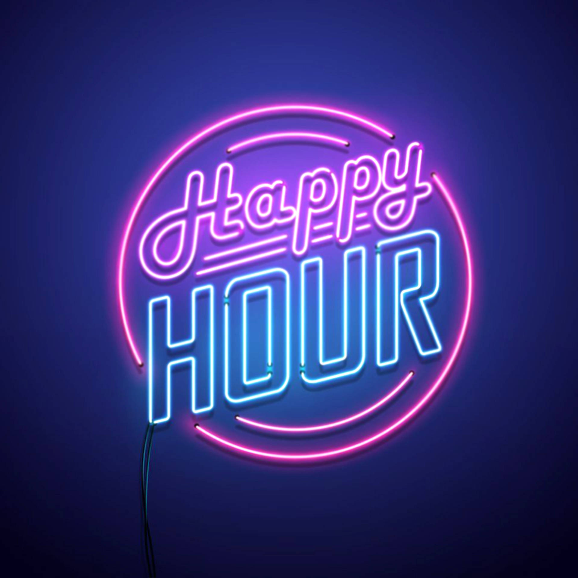 Happy Hour Pink And Blue Wallpaper
