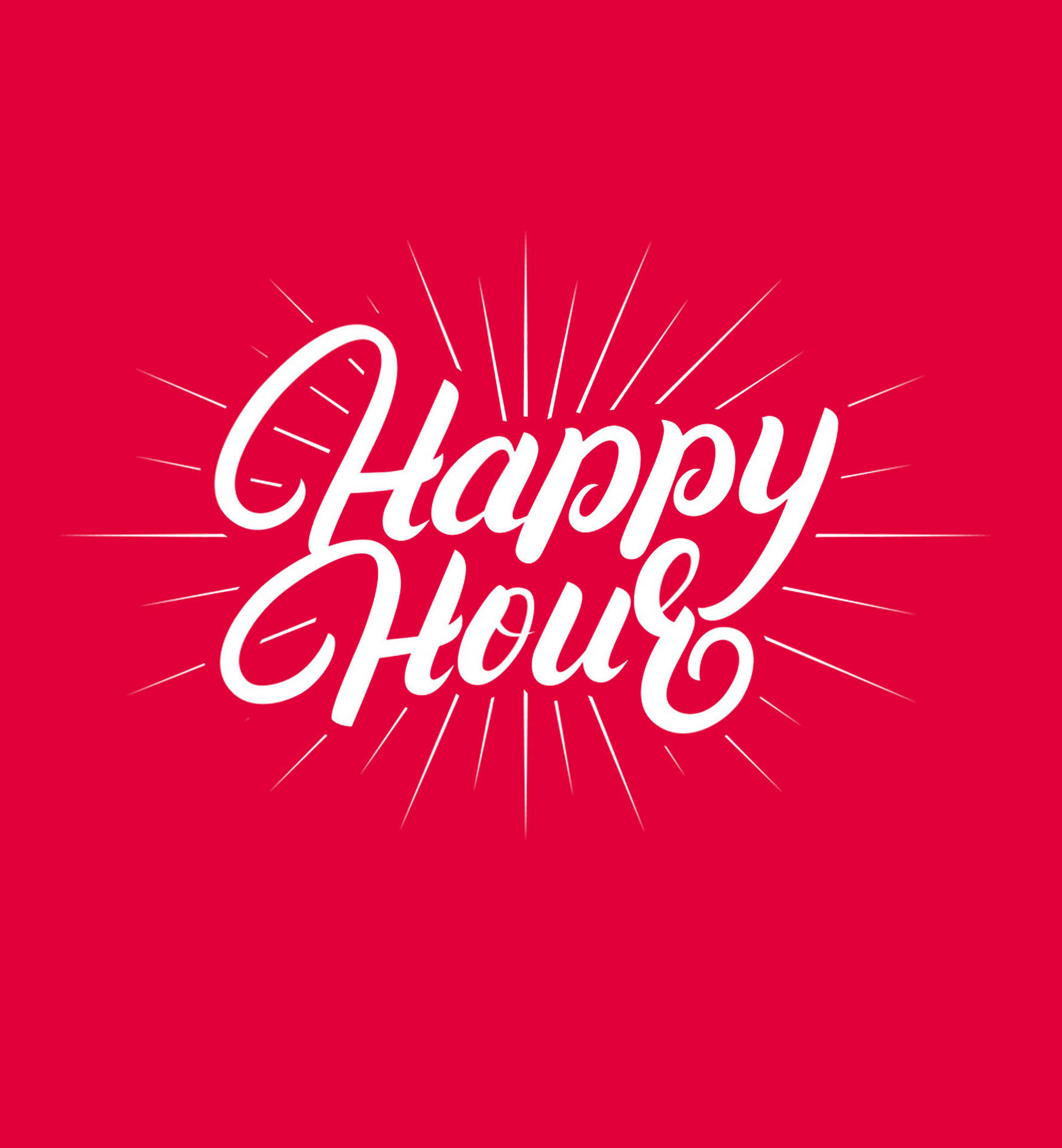 Happy Hour Red Background Wallpaper