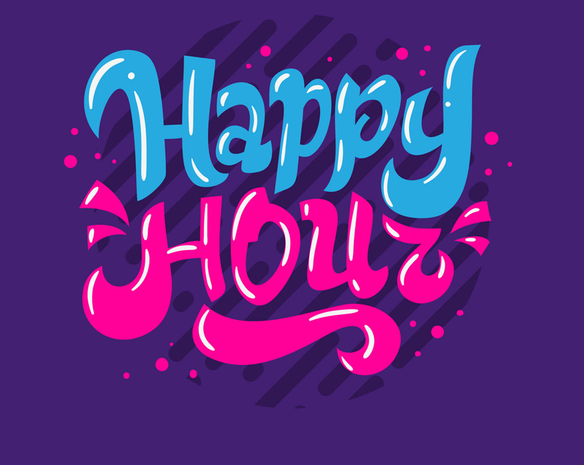 Happy Hour Typography Wallpaper