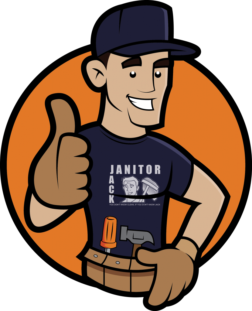 Happy Janitor Cartoon Character PNG