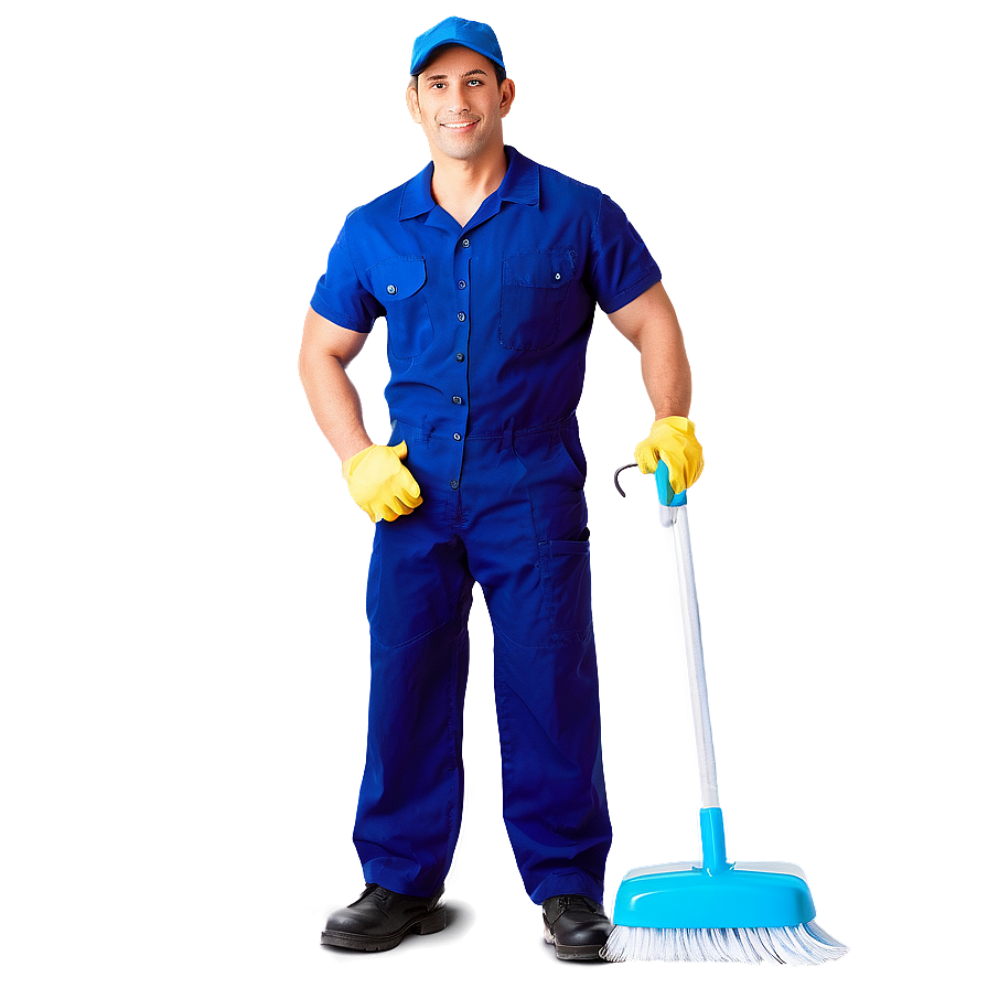 Download Happy Janitor Png Ffd | Wallpapers.com