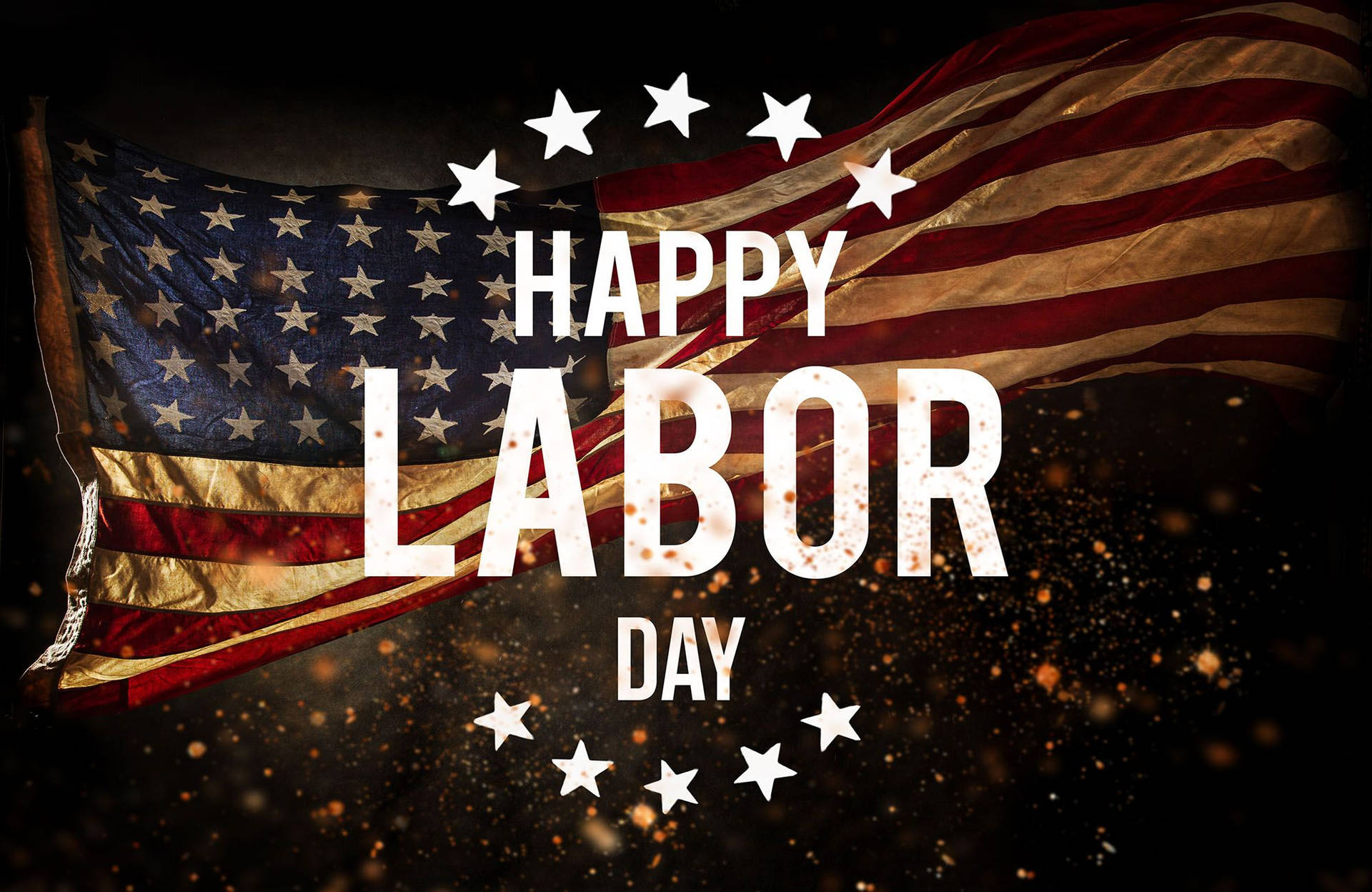Happy Labor Day American Flag