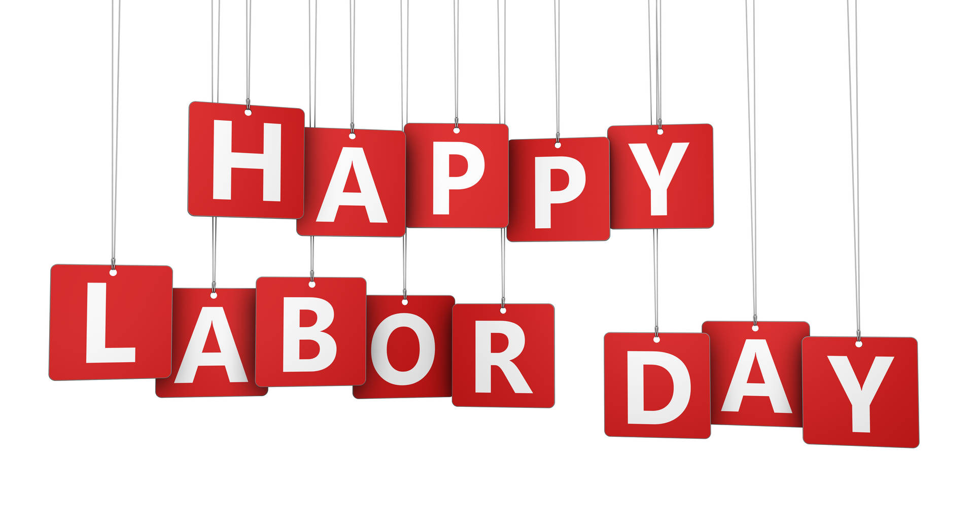Happy Labor Day Hanging Words