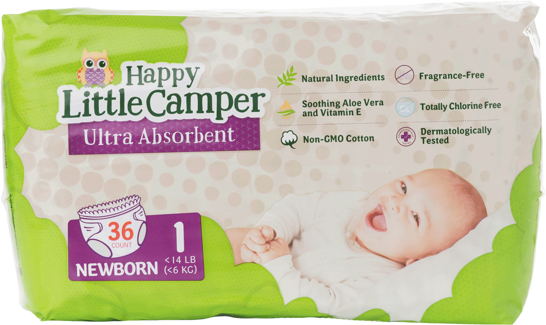 Happy Little Camper Newborn Diapers Package PNG