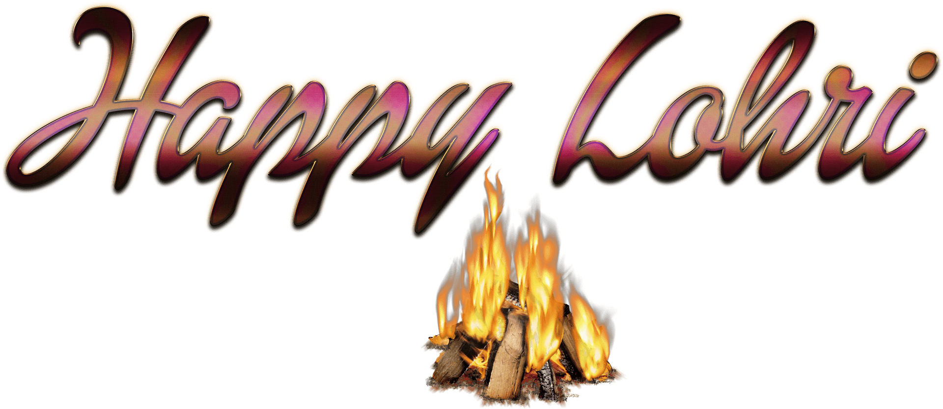 Happy Lohri Festival Celebration PNG