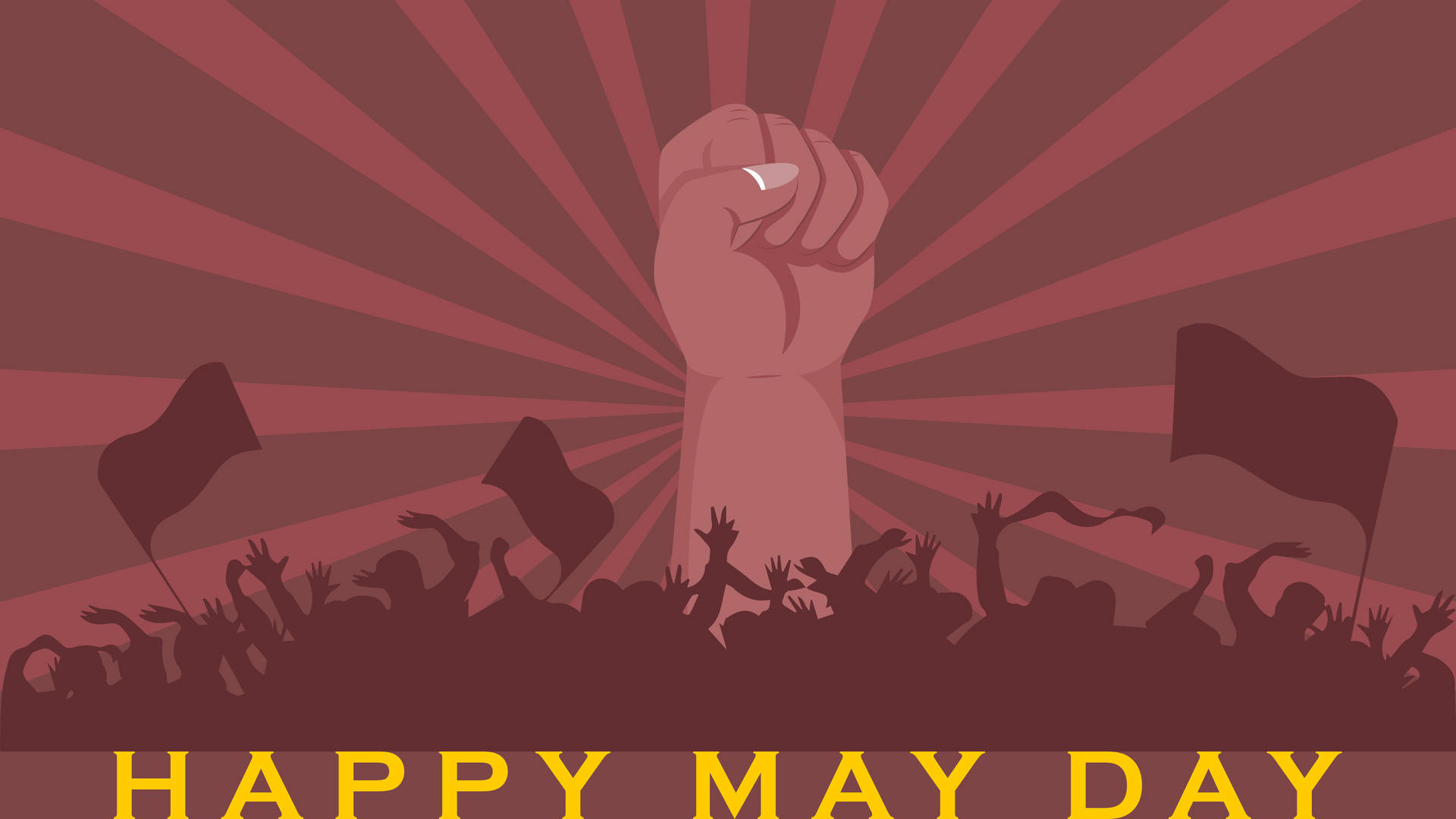 Happy May Day Holiday Wallpaper