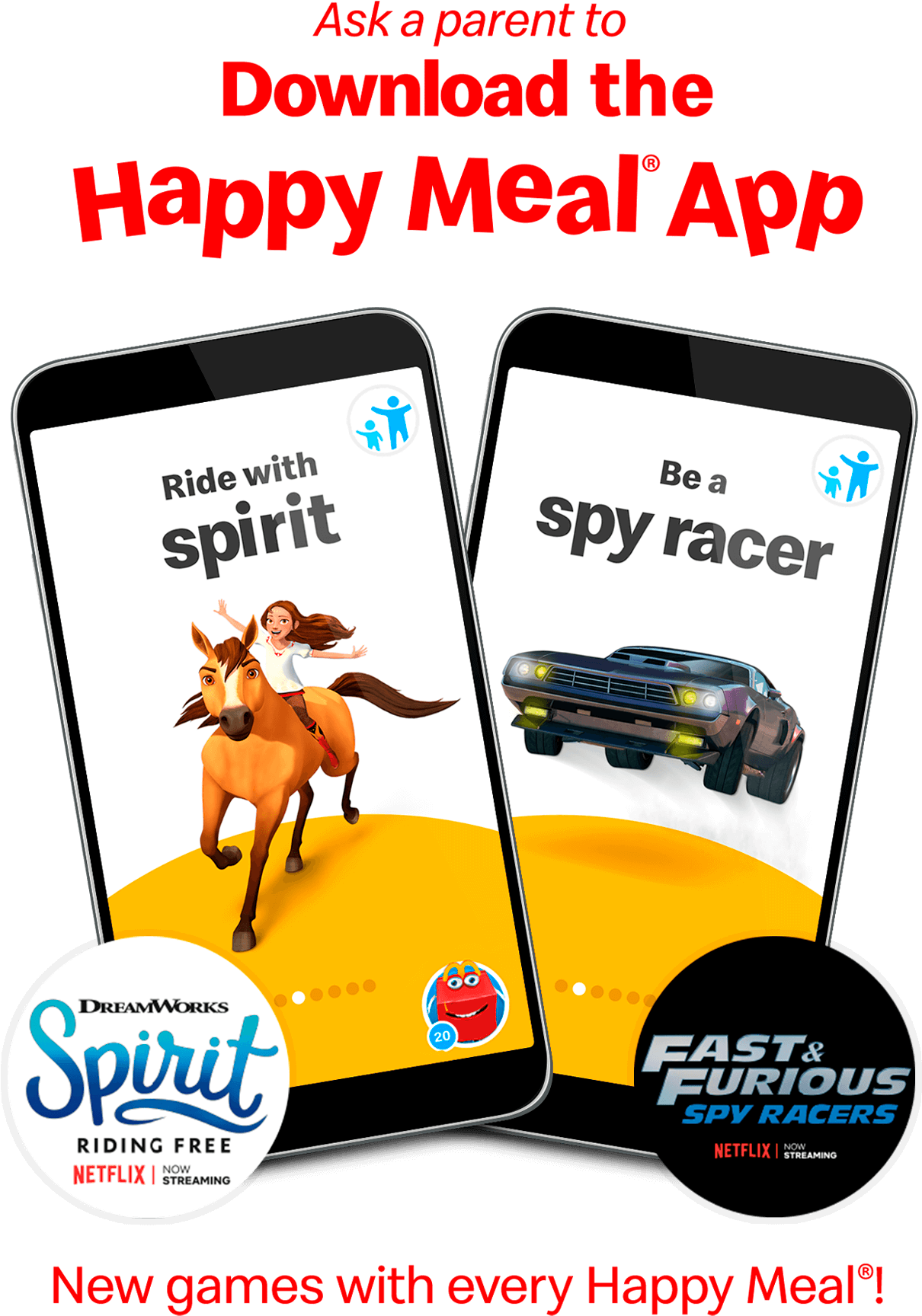Happy Meal App Promotion Spiritand Spy Racers PNG