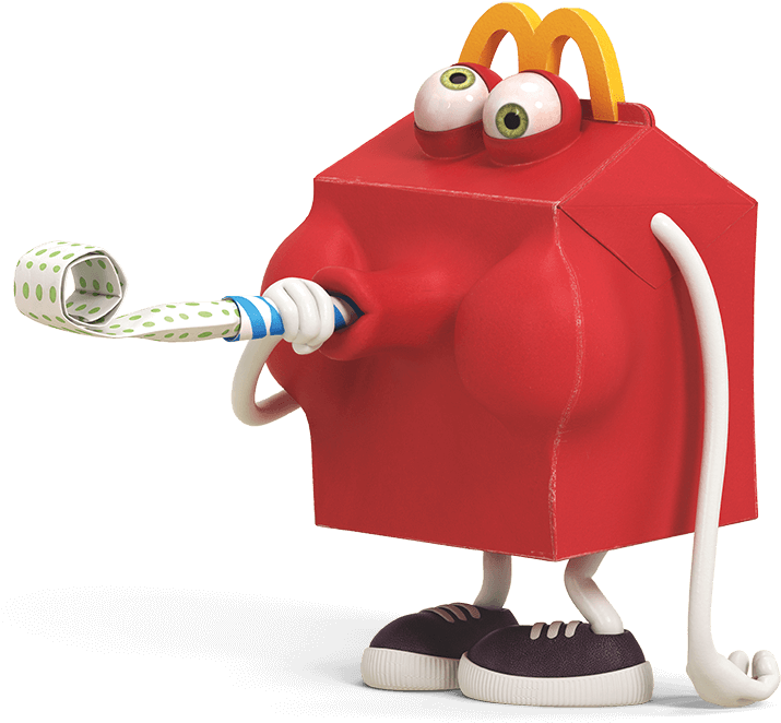 Happy Meal Box Character Blowing Party Horn PNG