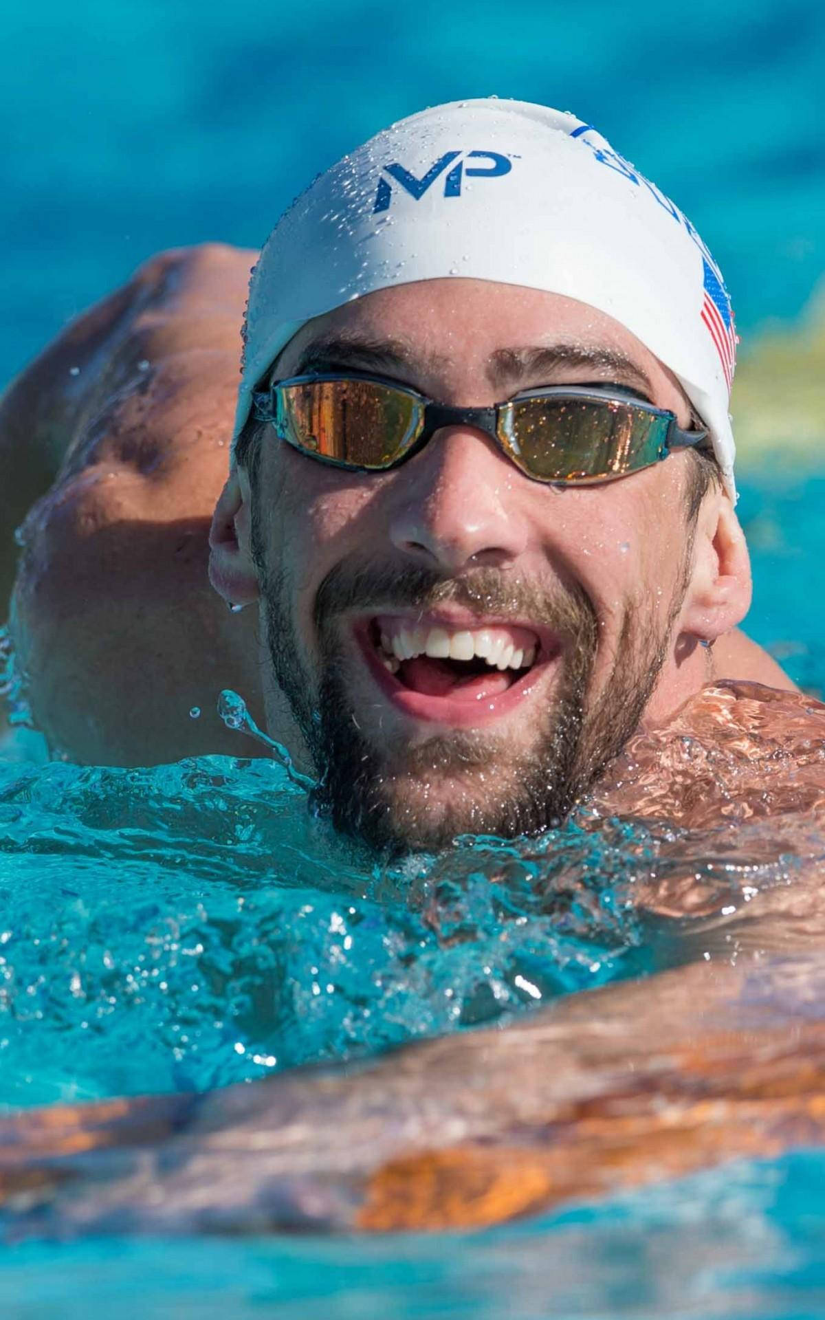 Glade Michael Phelps tilføjer et strejf af berømmelse til din skrivebord. Wallpaper
