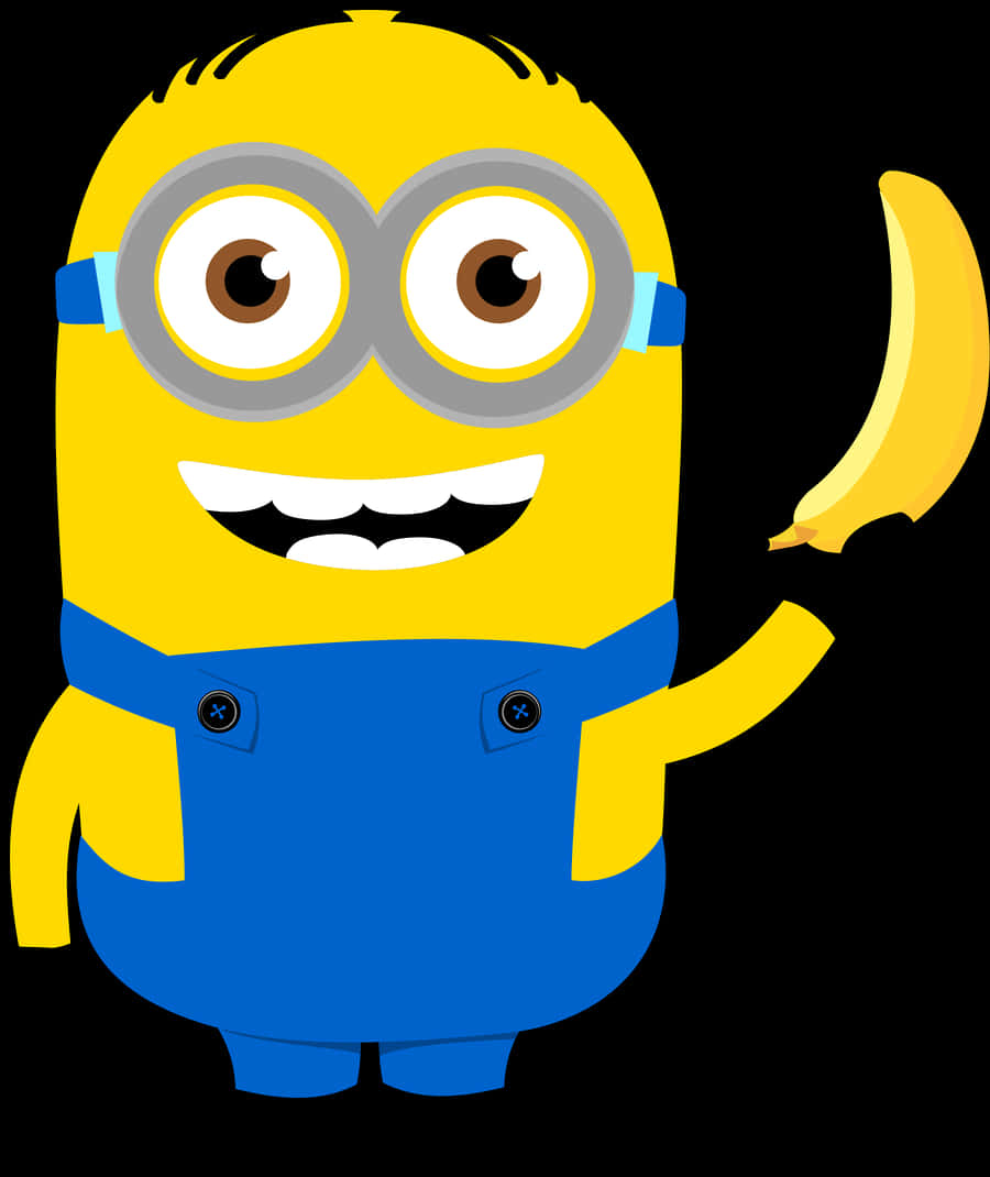 Happy Minionwith Banana PNG