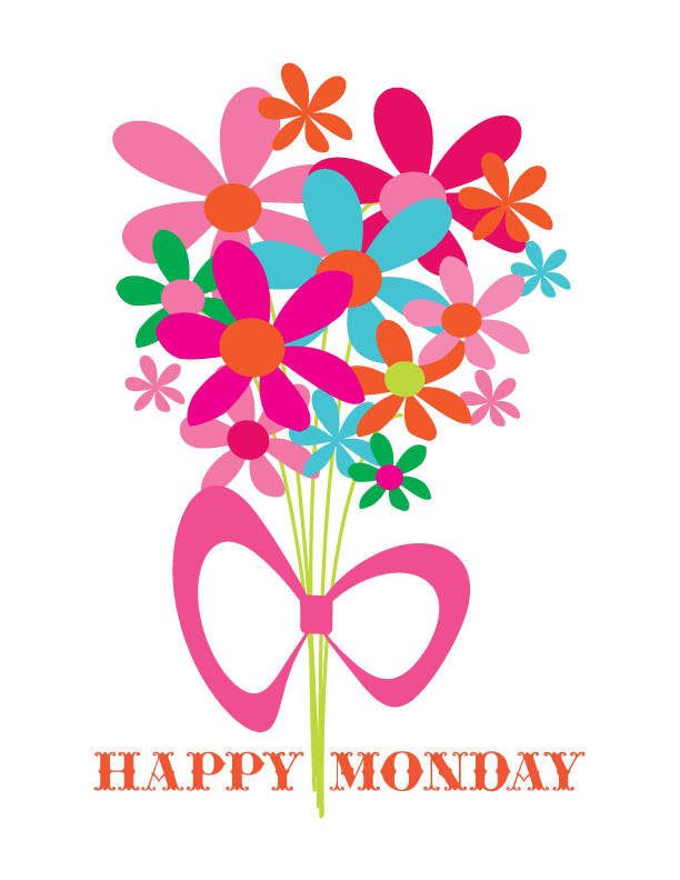 Happy Monday Bouquet Wallpaper