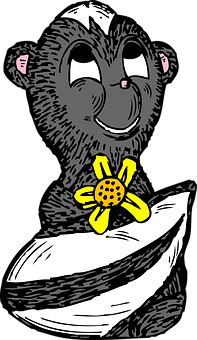 Happy Monkey With Flower PNG