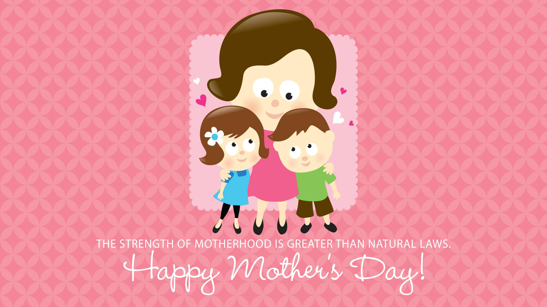Happy Mothers Day Cartoon Art Wallpaper