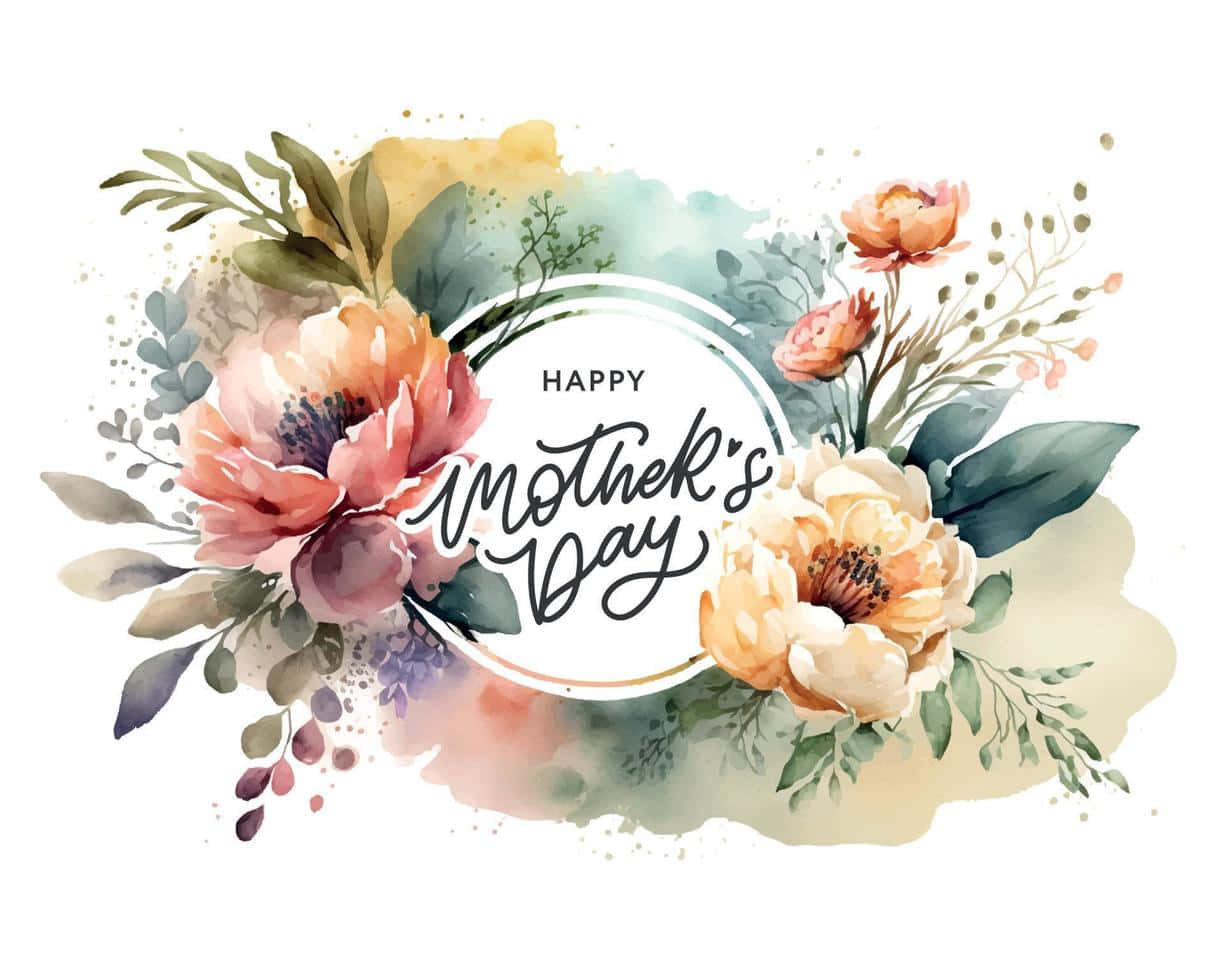 Happy Mothers Day Floral Greeting Wallpaper