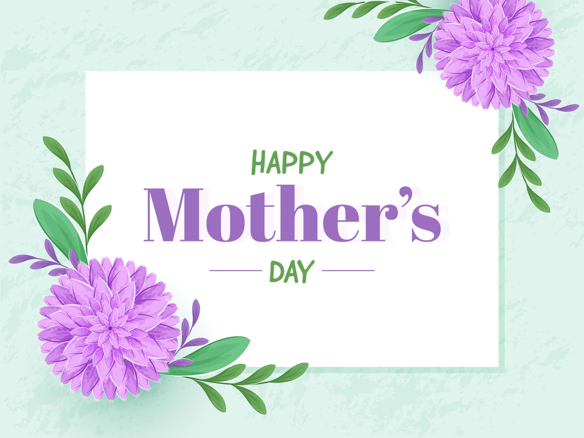 Happy Mothers Day Floral Greeting Card Wallpaper