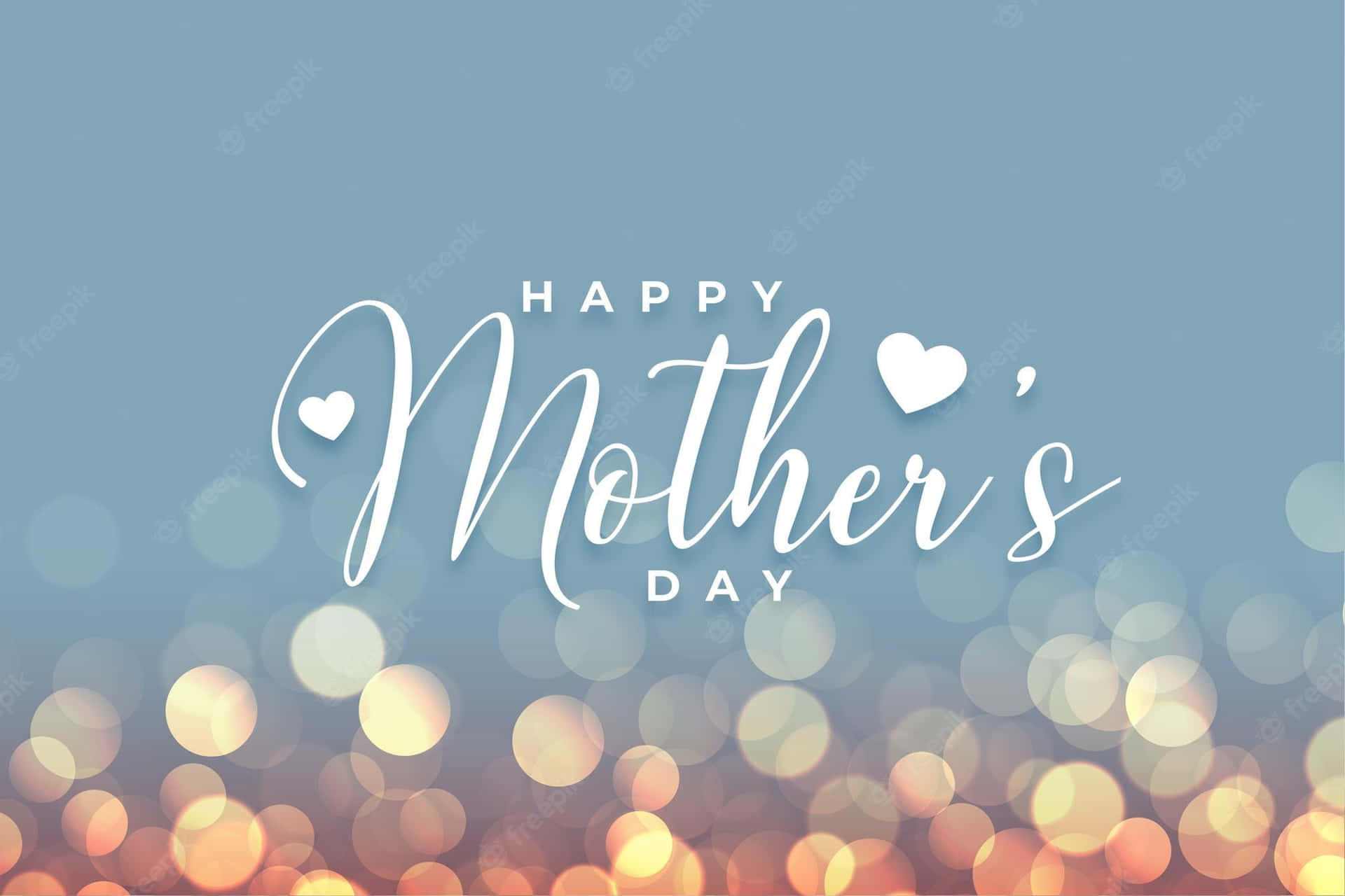 Happy Mother's Day Greeting Card With Bokeh Background Wallpaper