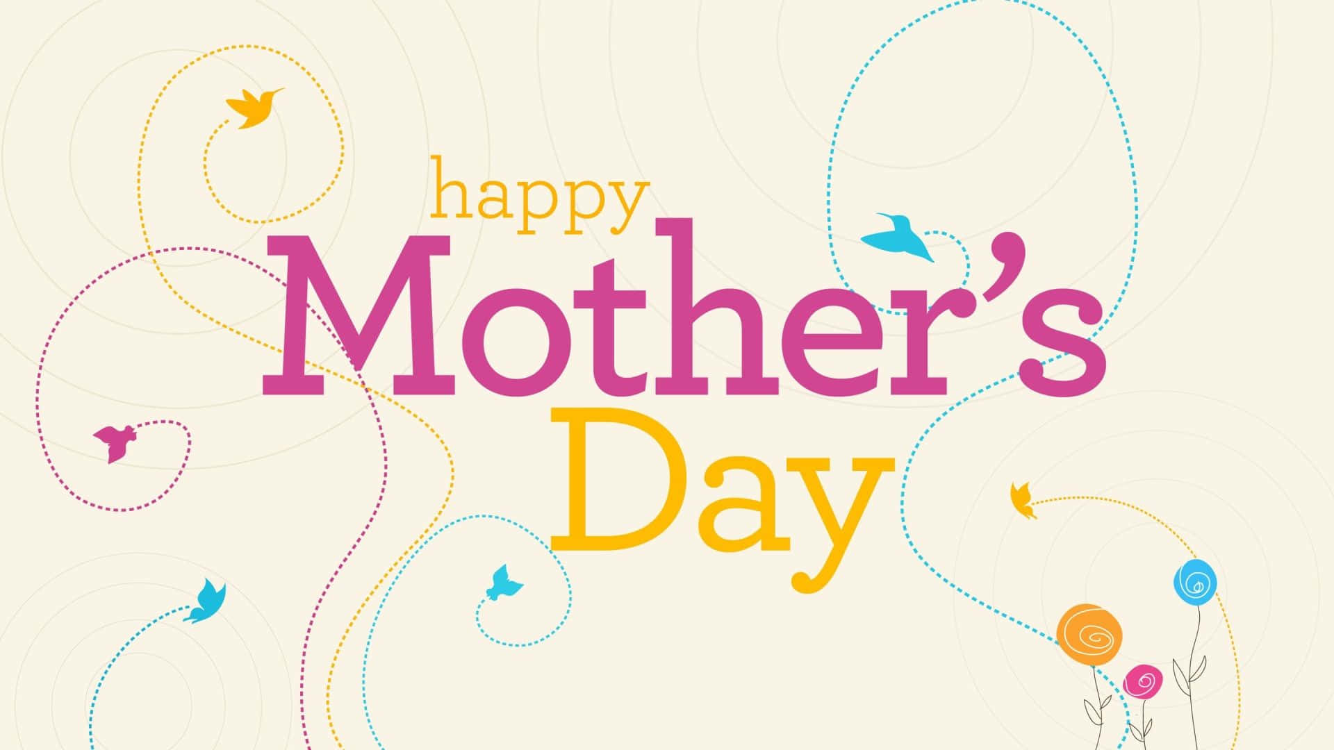Fejr denne særlige dag med Happy Mothers Day HD wallpaper! Wallpaper
