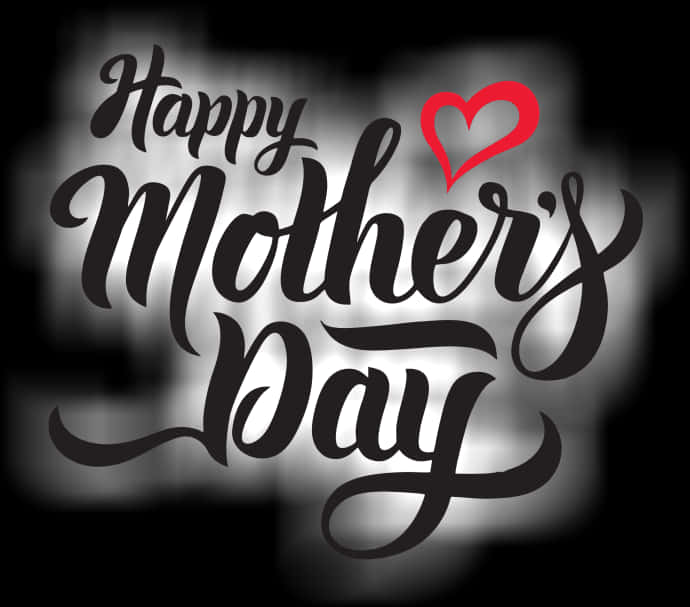 Happy Mothers Day Heart Graphic PNG