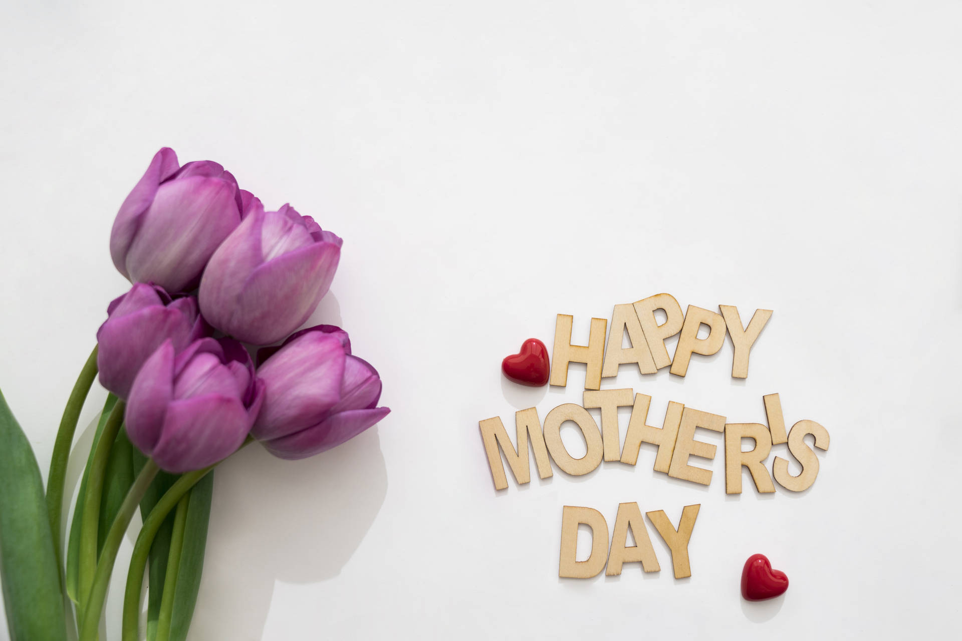 Happy Mothers Day Purple Roses Wallpaper