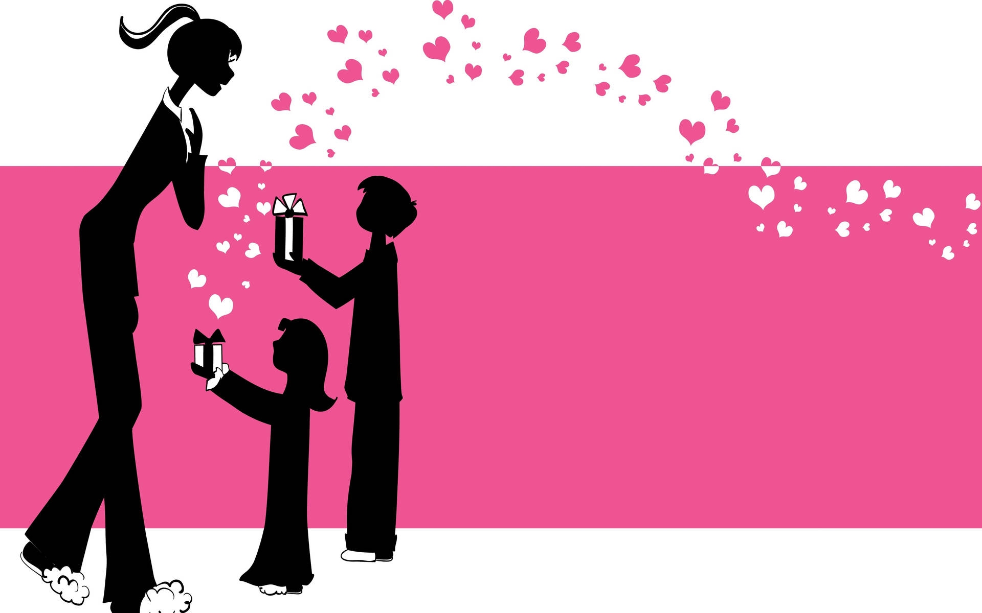 Happy Mothers Day With Kids Wallpaper