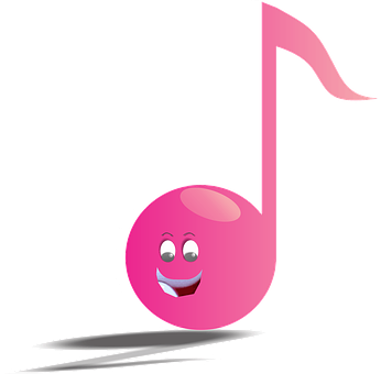 Happy Musical Note Cartoon PNG