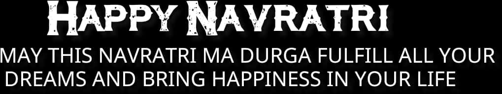 Happy Navratri Wishes Banner PNG