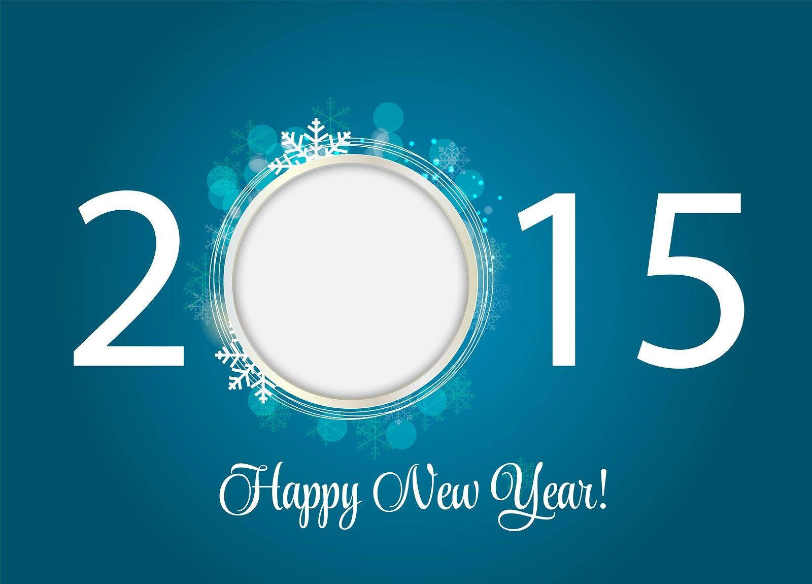 Happy New Year 2015 In Blue Wallpaper
