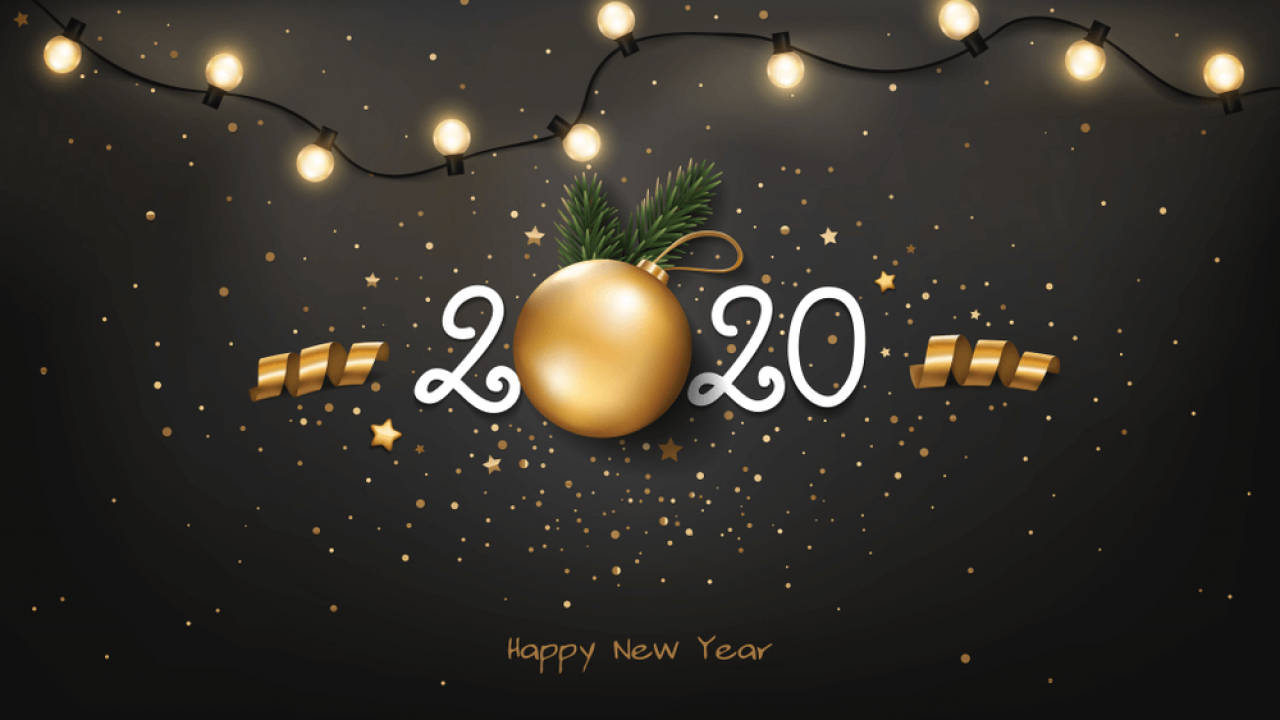 Dêas Boas-vindas Ao Início De 2020 Com Um Feliz Ano Novo! Papel de Parede