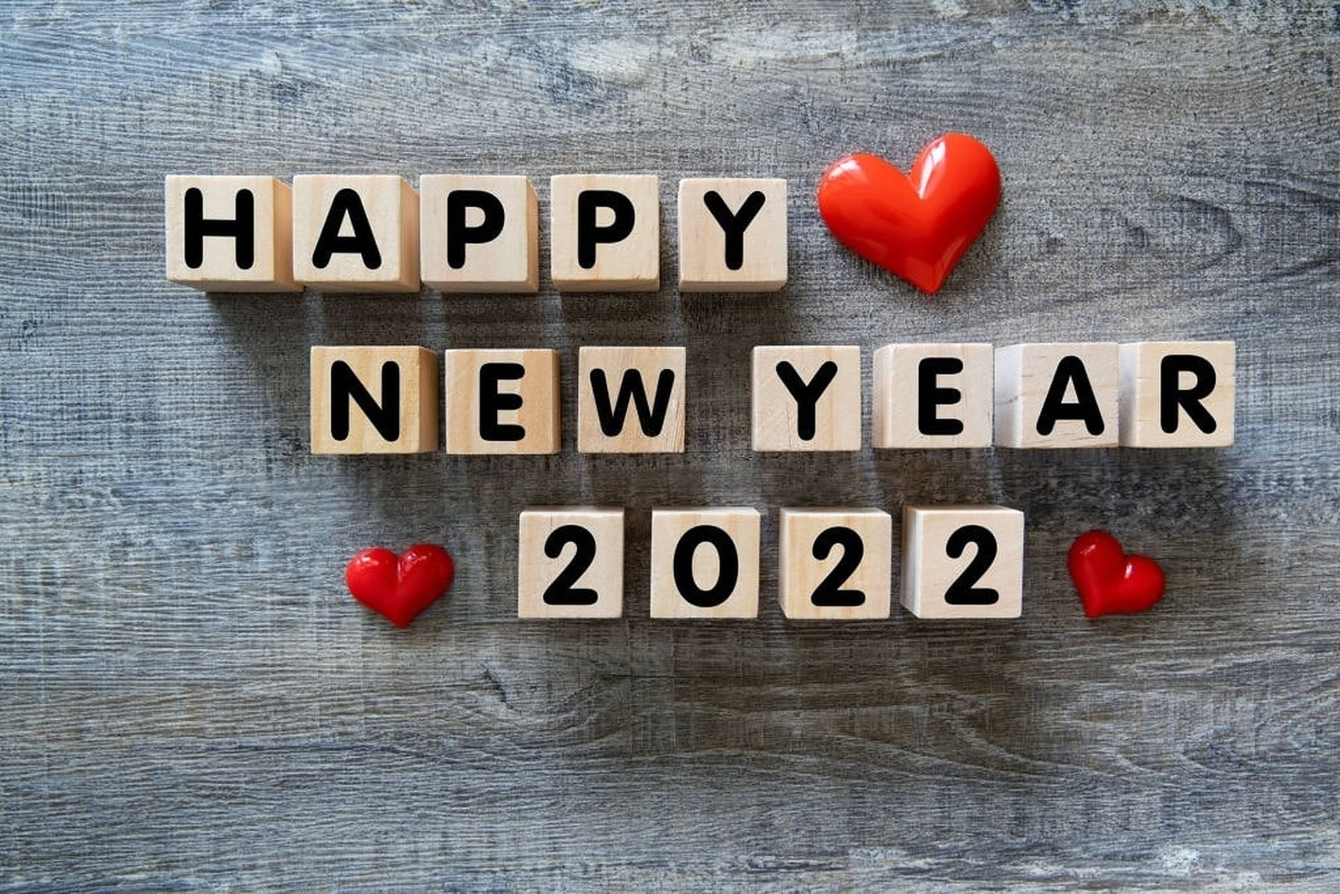Happy New Year 2022 Blocks Wallpaper