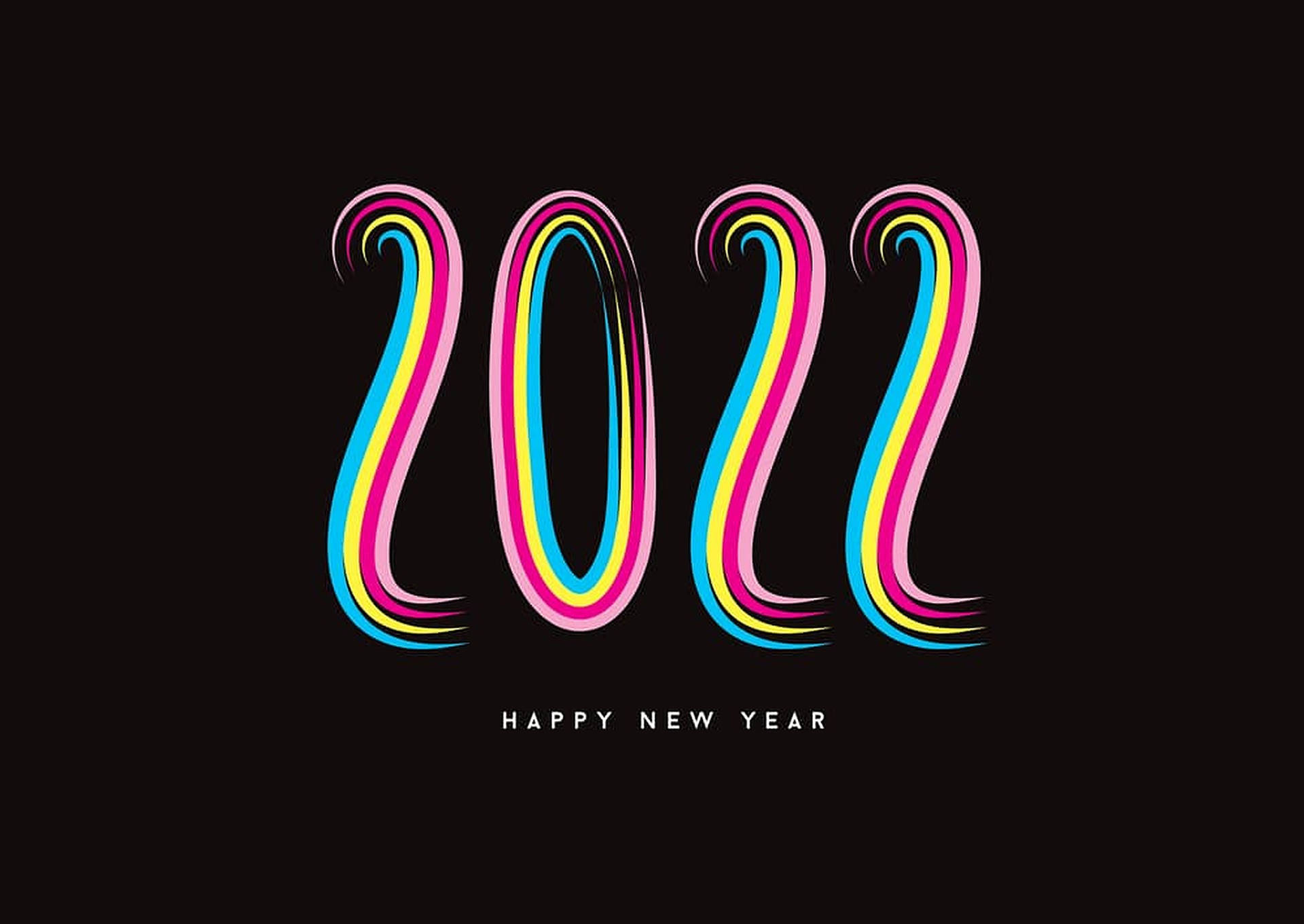 Happy New Year 2022 Colorful Art Wallpaper