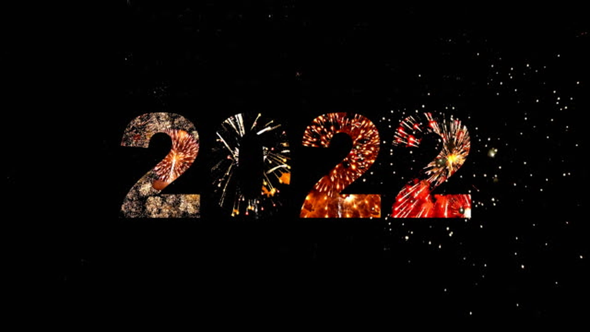 Happy New Year 2022 Fireworks Overlay Wallpaper