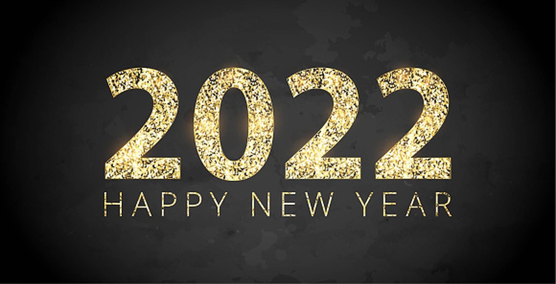Happy New Year 2022 Gold Glitter Wallpaper