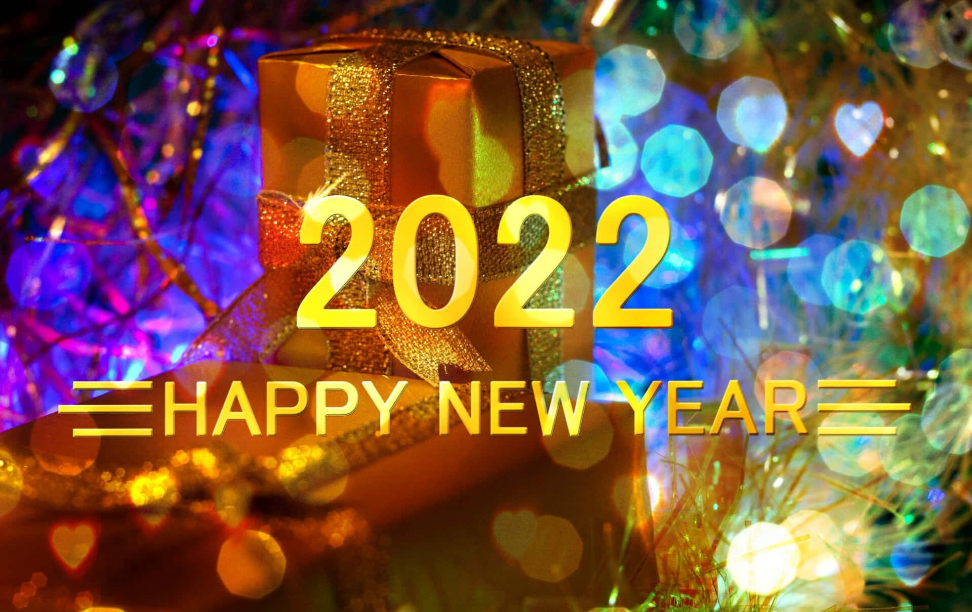 Fejreren Glædelig Nytår 2022 Med En Flot Computer Eller Mobil Baggrund!