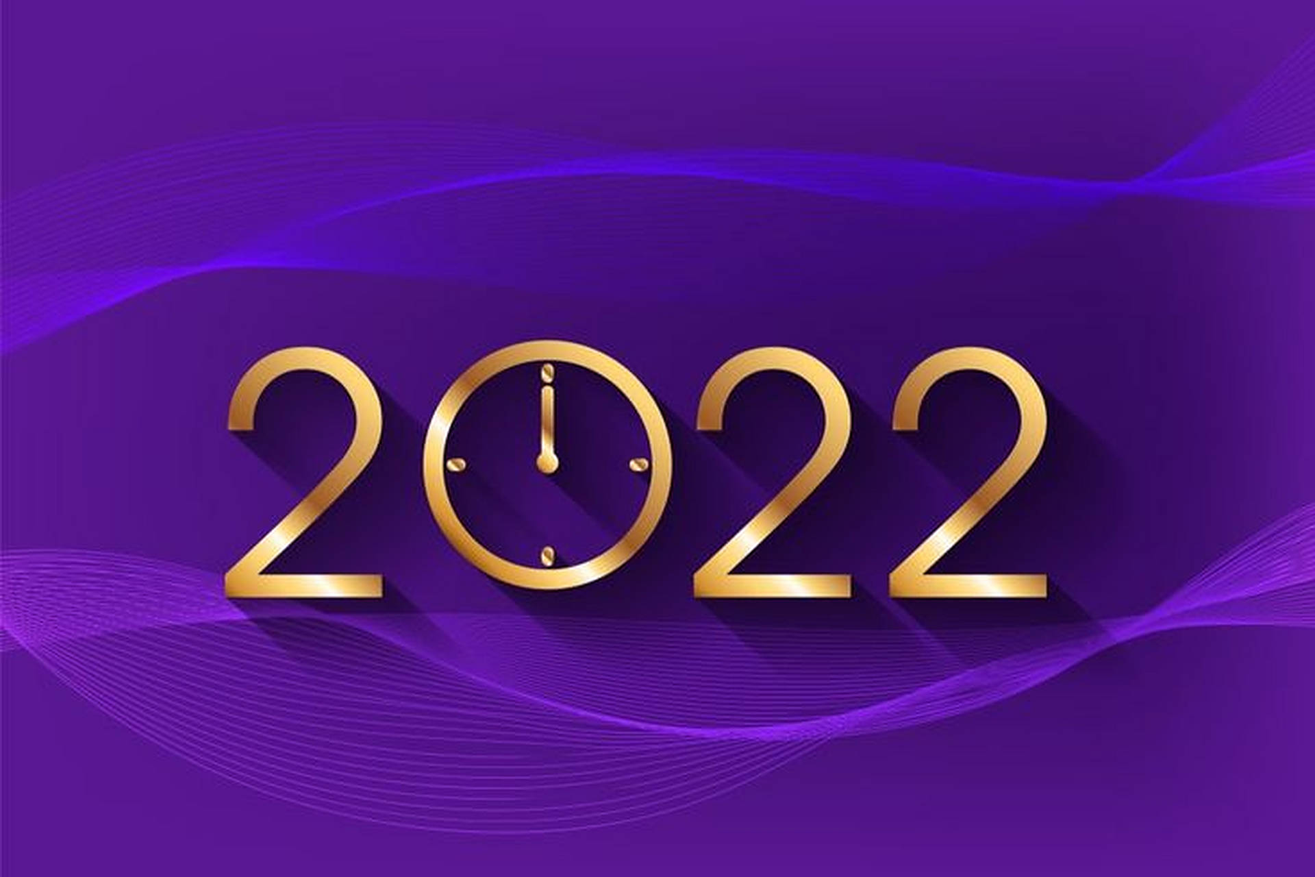 Happy New Year 2022 Purple Art Wallpaper