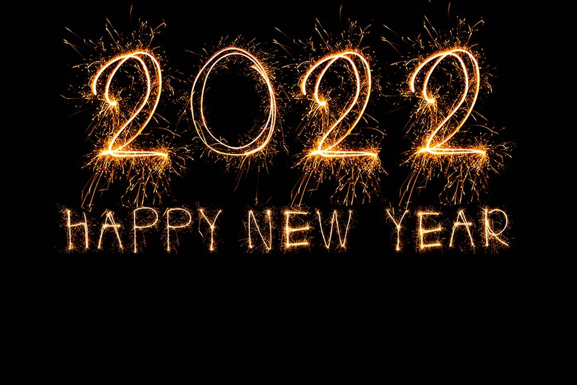 Happy New Year 2022 Sparklers Wallpaper