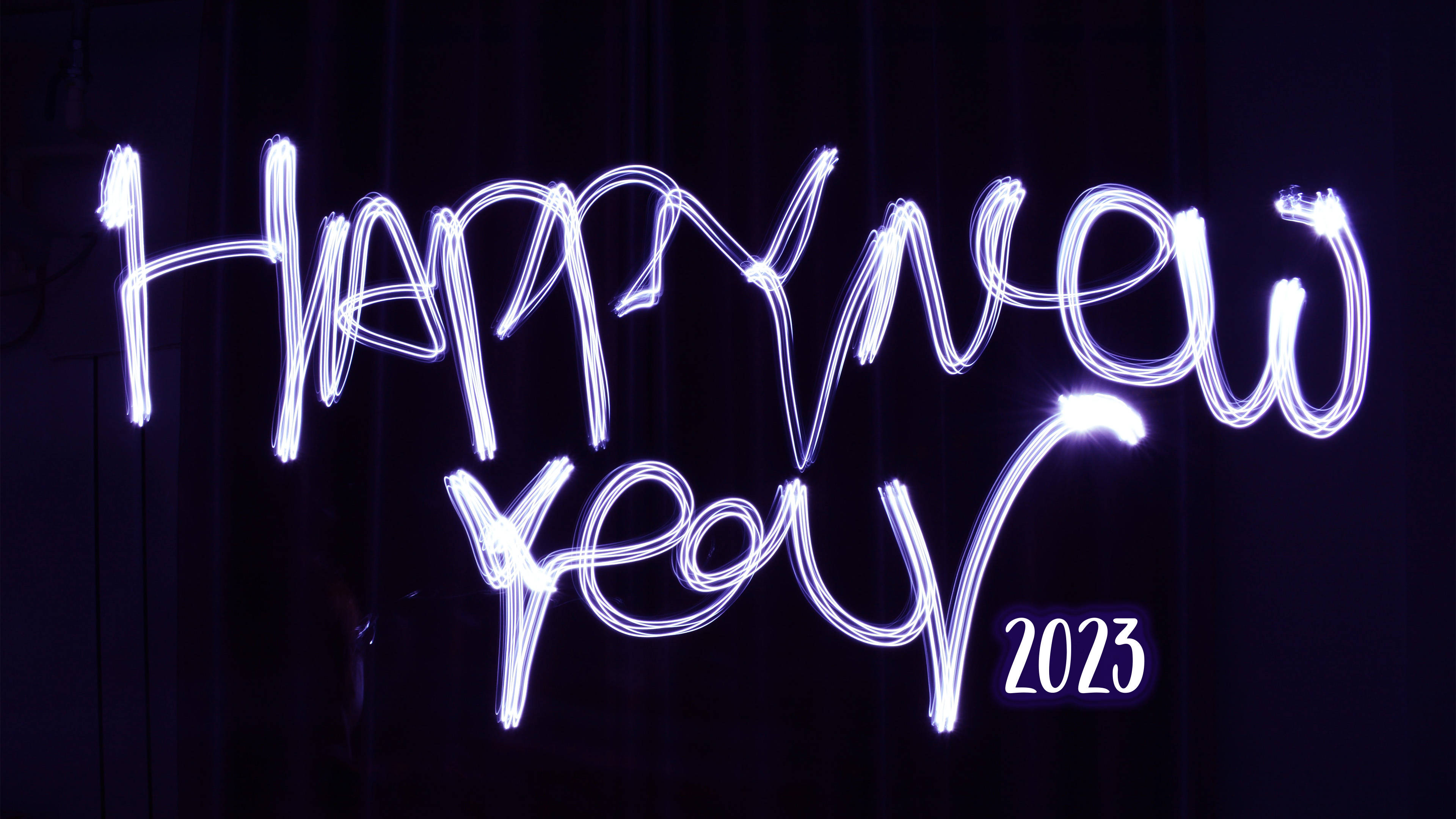 Happy New Year 2023 Neon Lights Wallpaper