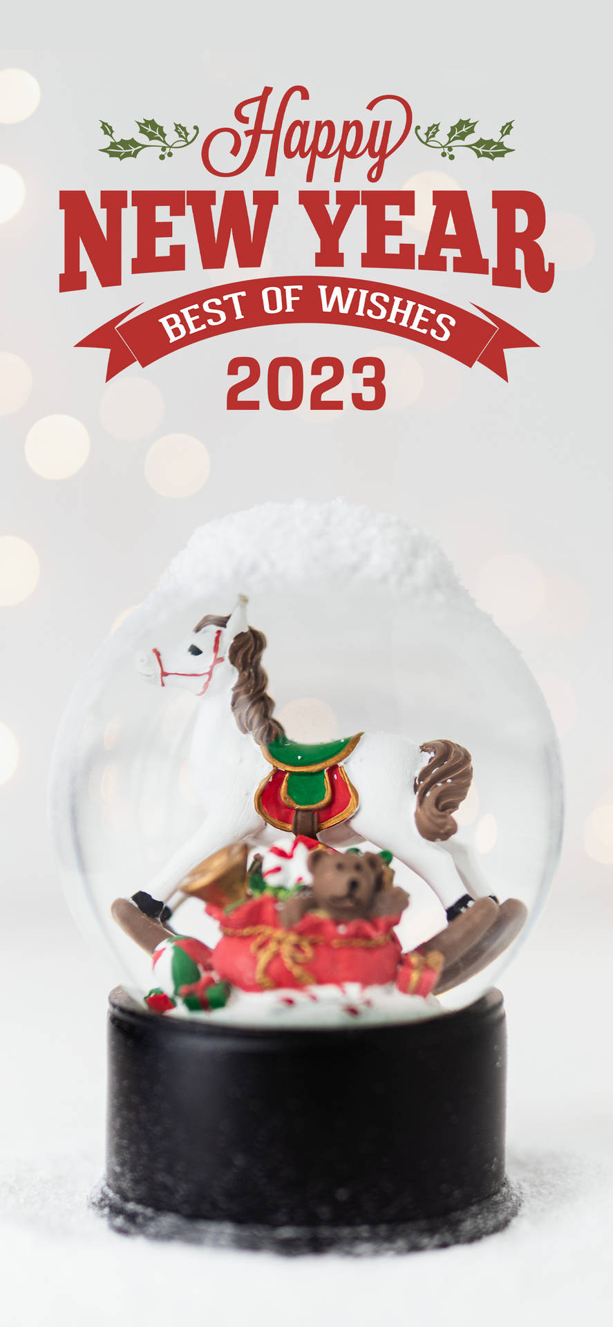 Happy New Year 2023 Snow Globe Wallpaper