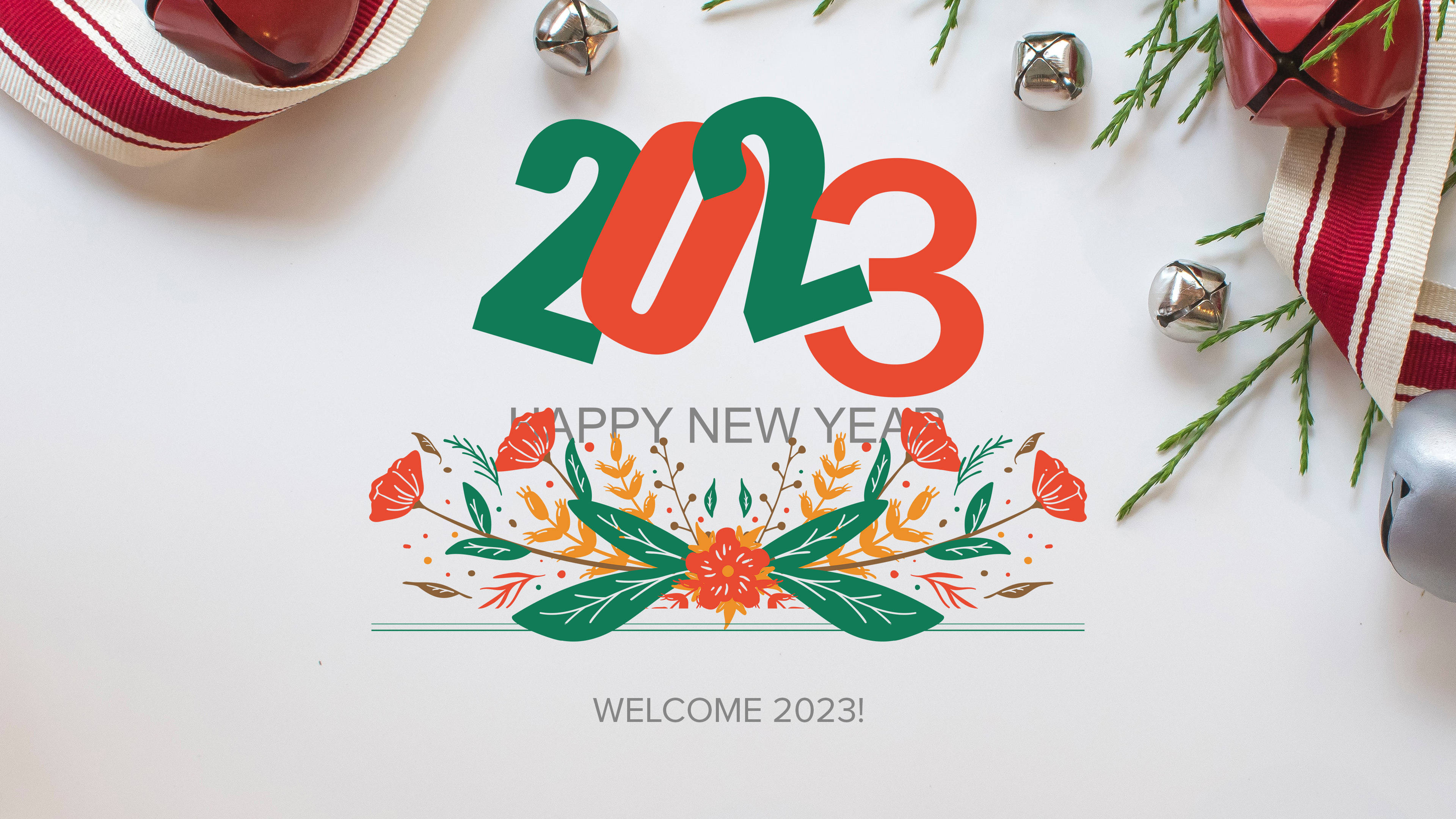 Happy New Year 2023 Welcome Greeting Wallpaper