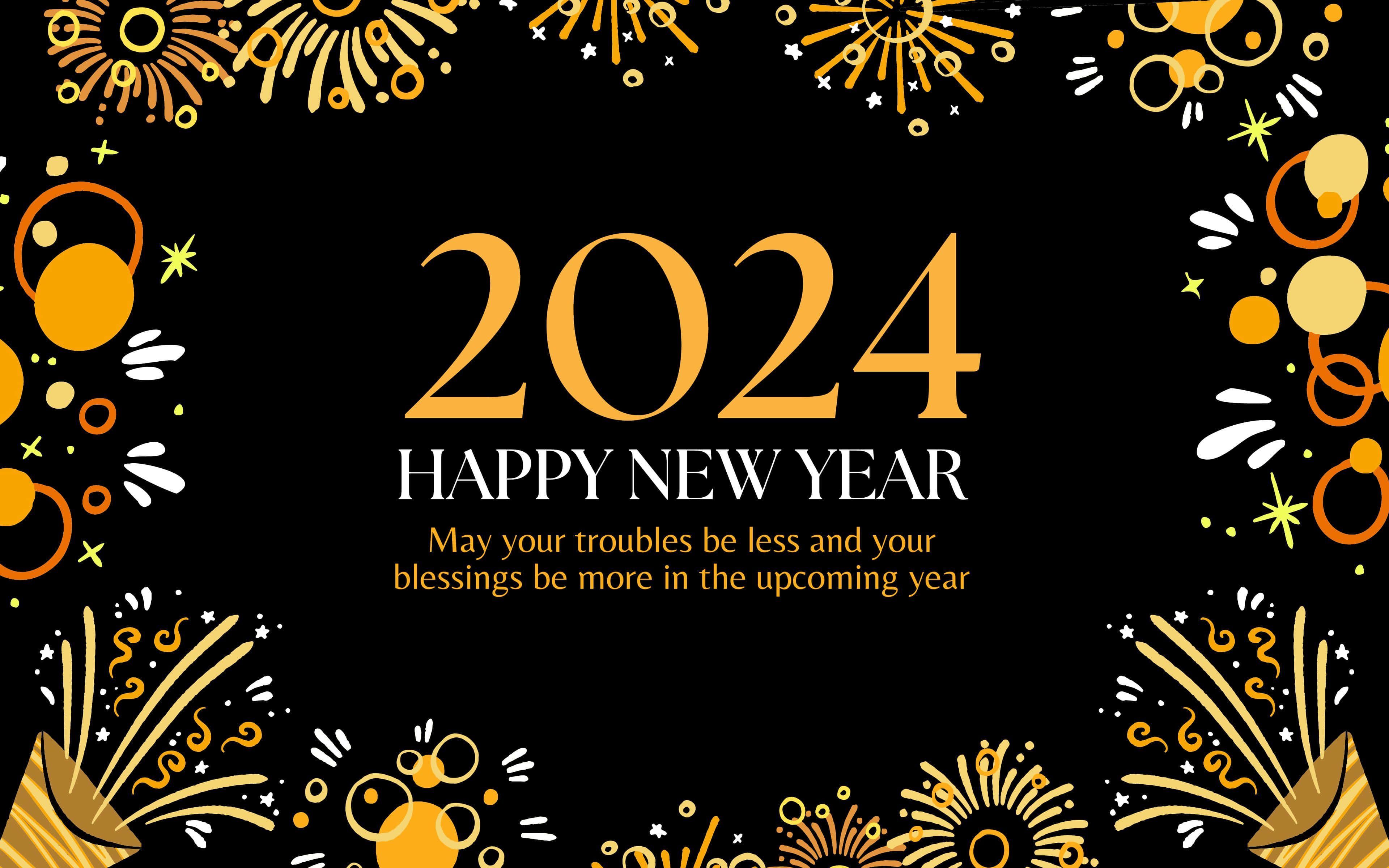 Download Happy New Year 2024 Embracing A Bright Future! Wallpaper