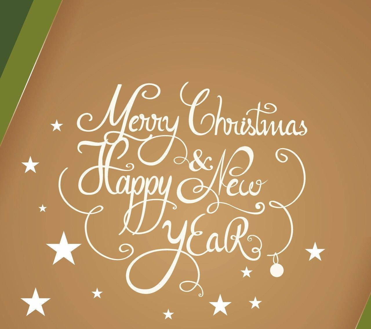 Joyful New Year Message on a Notebook Wallpaper